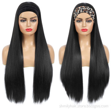 Shmily Brazilian Raw Human Virgin Remy Hair Headband Wig Vendor Wholesale Machine Made None Lace Glueless Wig Customized Styles
